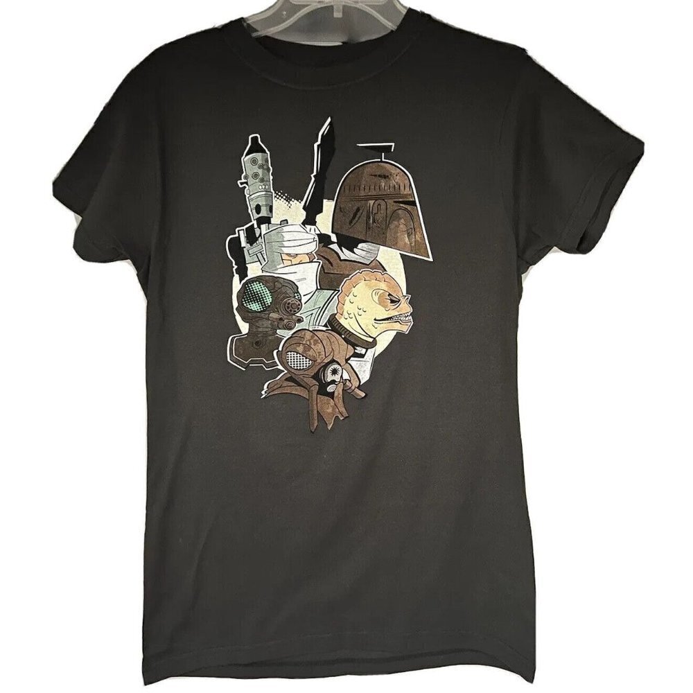 TeeFury Star Wars Hunters for Hire Boba Fett Gray Graphic T-Shirt 2XL Movie New